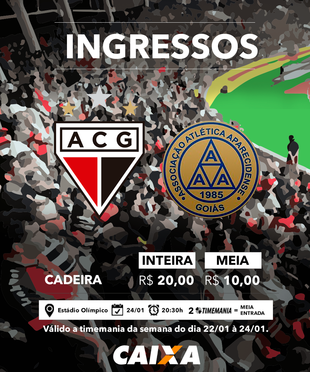 Folder ingressos Atlético x Aparecidense - Goianão 2018