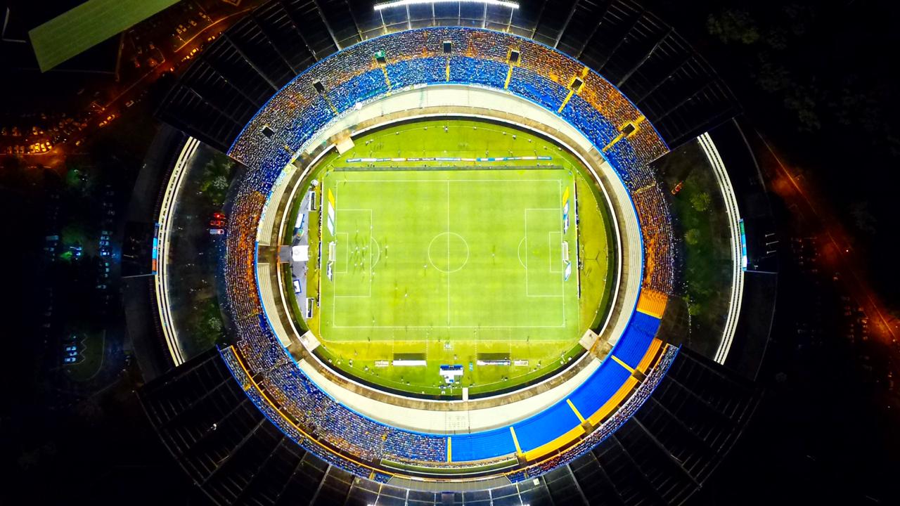 Vista aérea do Serra Dourada na reabertura do estádio após reformas - Maio-2019